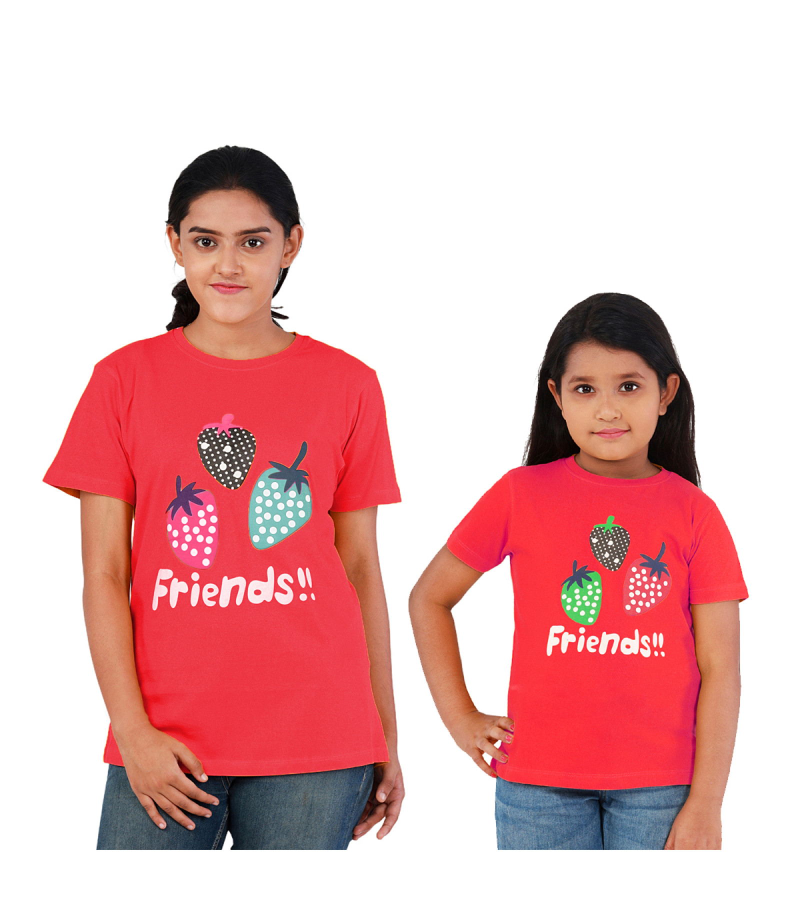 Mother and Daughter Combo of Cotton t-shirt